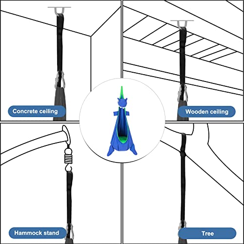 YAERSI Kids Pod Swing Seat,Hanging Hammock Chair,Indoor Swing with PVC Inflatable Cushion for Indoor and Outdoor Use Durable Portable