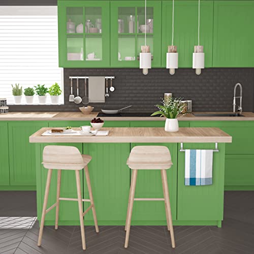 Extensible Removable Towel Rail, Single Rack, No Drilling on Door or Shelf, Max. 40 cm Wide, Stainless Steel, Silver