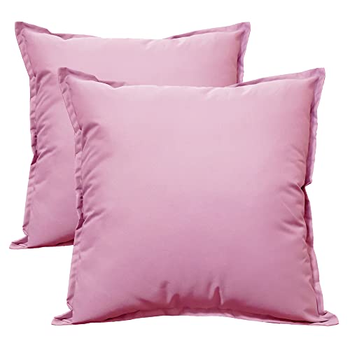 Olivia Rocco Pack of 2 Waterproof Cushion Cover Outdoor Garden Breathable Decorative Cushions Covers for Patio Bench Sofa Furniture Indoor Living