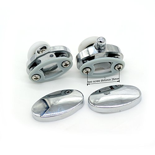 Set of 4 New Oval Singel Wheel Shower Door Rollers 23mm