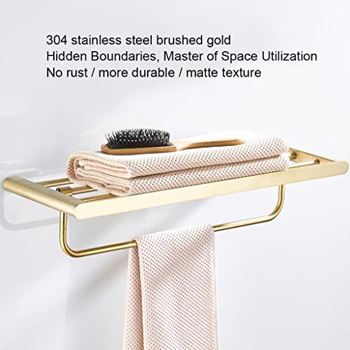 HIGOH Towel Racks, Bathroom Towel Rack Wall Mounted Towel Holder,Nordic Brushed Towel Rack,Bathroom Hardware,Bath Towel Holder