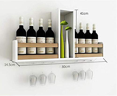 NEOCHY Wine Rack Modern Wall-Mounted Retro Bar Shelf Wine Cabinet Living Room Simple Decorative