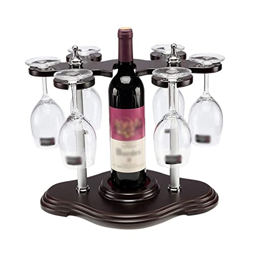 EYLINK Wine Racks, Simple Wooden Wine Rack, European Creative Solid Wood Wine Rack, Glass Wine Rack Upside Down Wine Cabinet Decoration