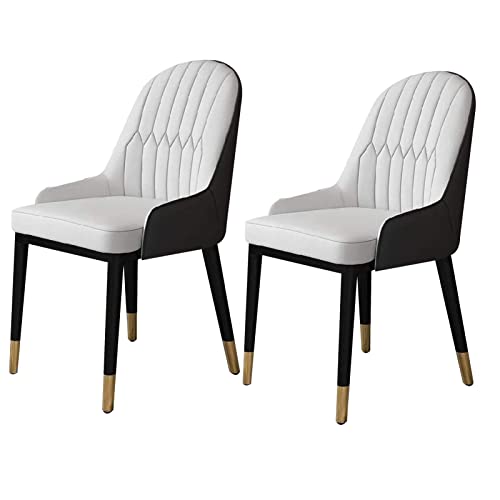 Kitchen Dining Room Furniture Chairs Kitchen Living Room Dining Chairs Set Of 2,Modern PU Leather High Back Padded Soft Seat Dining Chairs,Water