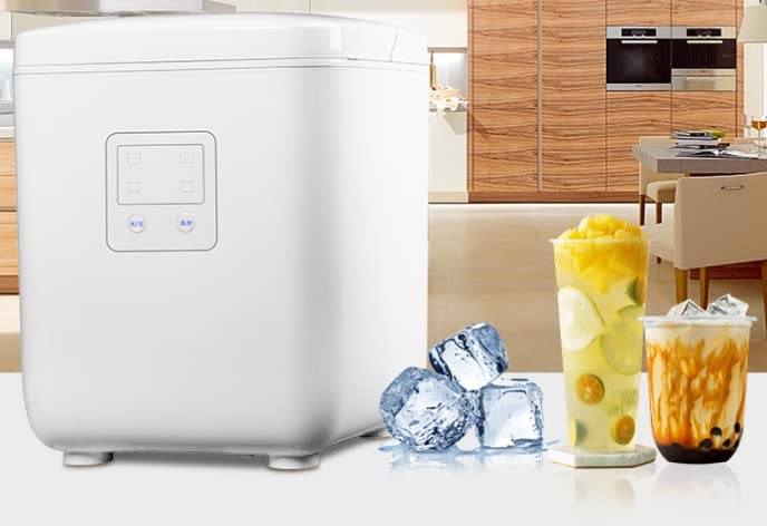 XYZMDJ Commercial Automatic Electric Ice Maker Bullet Round Block Ice Cube Making Machine Small Bar Coffee Shop