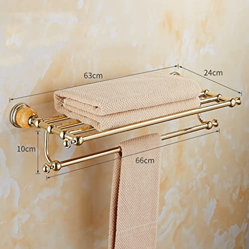 HIGOH Towel Racks,Bathroom Towel Rack Wall Mounted Towel Holder,European-Style Stainless Steel Bath Towel Rack,Bathroom Rack,Bathroom Jade Towel