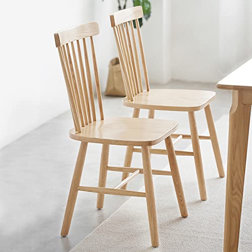seonyou Dining Chairs Set of 4, Windsor Chair with Spindle Back and Solid Wood, American Country Farmhouse Chairs for Dining Room