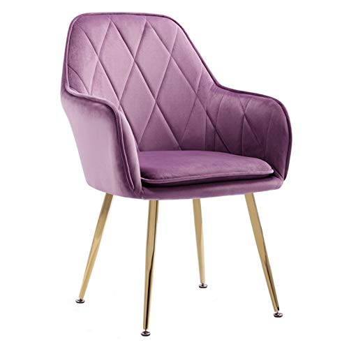 Modern Kitchen Dining Room Chairs Velvet Dining Chairs Upholstered Accent Armchair Vintage Leisure Chair Metal Golden Legs For Dining Living Room
