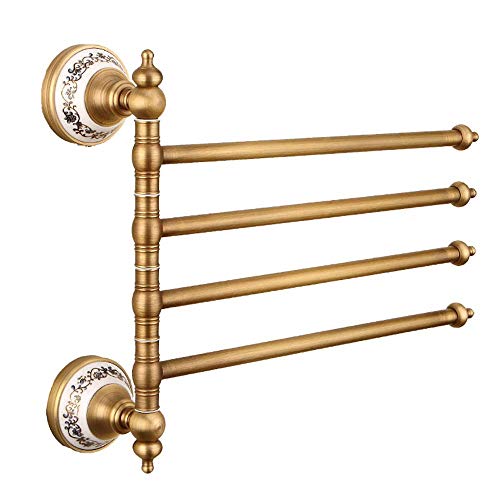 N/A Towel Bar - Bathroom Wall Mount Rack Antique Rotary Towel Rack