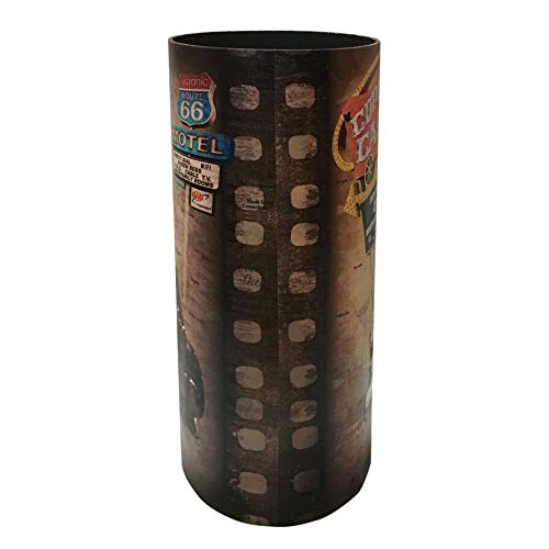 Rebecca Mobili Design Umbrella Stand, Vintage Holders, Mdf Canvas, for Home Office Entrance - Measures: 50 x 20 x 20 cm (HxWxD) - Art. RE6473