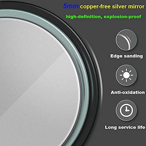 SkiPdr Bathroom Mirror Large round Illuminated Led, Backlit, Wall Mounted Lighted Makeup Vanity Bathroom Living ?Room Bedroo, White Light round,