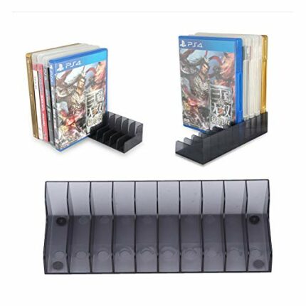Yosoo Health Gear Game Card CD DVD Storage Rack Open Shelf, 2Pcs Universal Game Card Box Movie Shelf Organiser for Blu Ray Video Game Cases CDs V