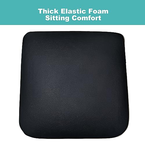 Foldable Bar Stool, High Stool with Backs and Footrest, PU Padded Counter Height Foldable Stool No Assembly for Cafe, Bistro, High Kitchen Chair,