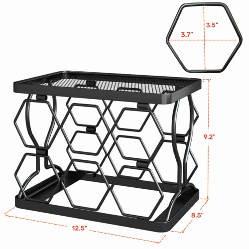 HOMYLULU Wine Racks Countertop 6 Bottle Stackable Counter Wine Rack Shelf Freestanding Small Tabletop Wine Bottle Holder Storage Display for Kitc