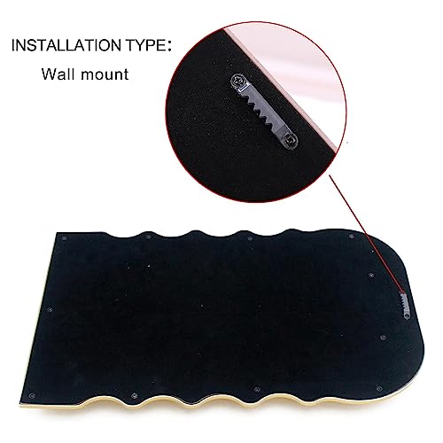 Mokoze Wavy Mirror Irregular Border 16.06"x10" Makeup Mirror for Wall-Mounted and Dressing Table Mirrors,Room Decor for Living Room Bedrooms and