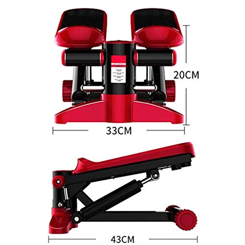 LLRYN Fitness Mini Stepper with Band, Household Gym Hydraulic Mute Stepper Multi-Function Pedal Indoor Sports Stepper Legs