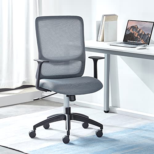 Sunon Ergonomic Office Chair - Mesh Mid-Back Desk Chair with Lumbar Support and Rollerblade Wheels