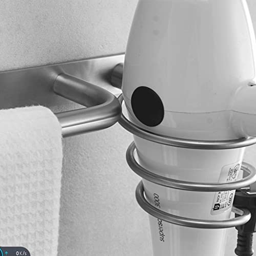 RSOCHS Multifunctional Wall Mount Collection Rack Hair Dryer Holder Stainless steel rack