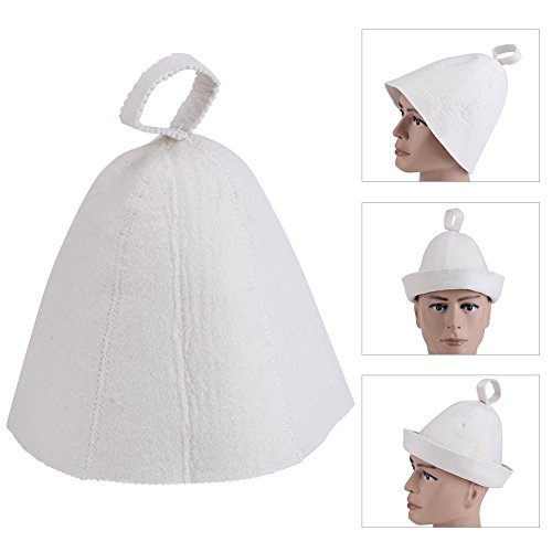 Sauna Hat,sauna hat wool100% Organic Wool Felt Hats sauna accessories Sauna Hat for men women with Loop Supply for Hot Dry Steam Room Bath Protec