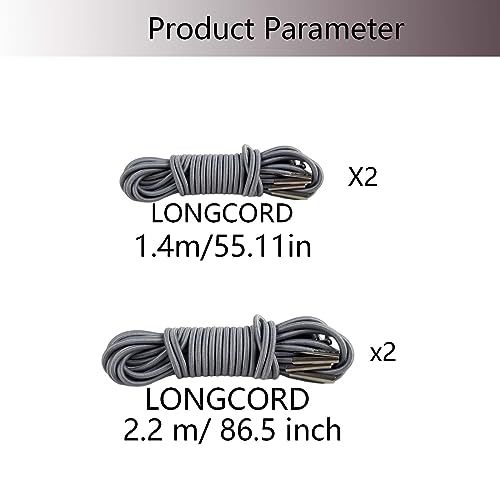 dinghaole Cord Kit for Universal Zero Gravity Chair - Repair Tool Set for Recliners & Garden Chairs - 4 PCS Replacement Elastic Cords - Easy Fix