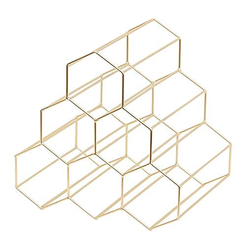 NEOCHY Creative Geometric Wine Rack Metal Simple Household Grape Wine Rack Restaurant Living Room Bar Wine Cabinet Wine Display