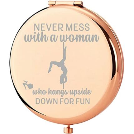 UJIMS Pole Dancer Gift Pole Dancing Makeup Mirror Dancing Lovers Gift for Pole Fitness Pole Dancing Lovers Gifts (Pole Dancing Mirror)