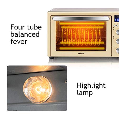 YYURUYI Electric Oven Home Baking Multifunctional Automatic Cake Machine 32 Liters Capacity Double Probe Temperature Control 3D Hot Air Circulati