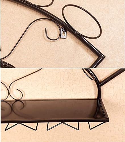 NEOCHY Wrought Iron Wine Rack Rack, Modern Minimalist Hanging Creative European Goblet Wine Glass Holder Wall Hanging Restaurant Living Room