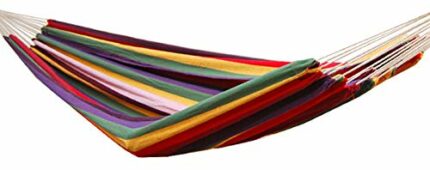 AMANKA Hammock XXL Hanging Lounger 400x160cm Several People Garden Swing Fabric Seat Washable Cloth 100% Cotton Load up to 150kg Multicolor
