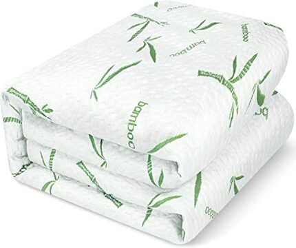 Utopia Bedding Waterproof Bamboo Mattress Protector - - Fits up to 30 cm deep - Breathable Mattress Cover, Premium Fitted Mattress Topper with al