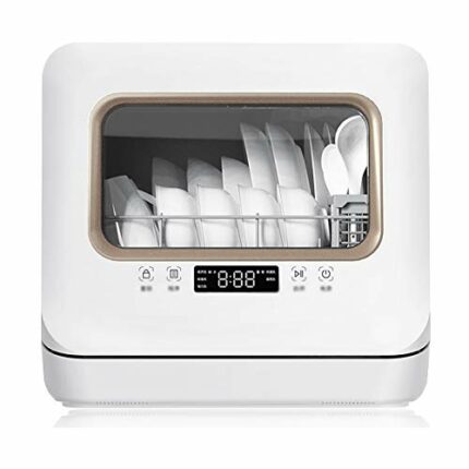 SKREOJF Small Portable Dishwasher Fully Automatic Compact Desktop Dishwasher Suitable for Various Kitchens