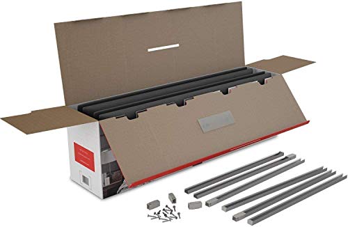 VANT Upholstered Accent Wall Panels - Packs of 4 - Easy to Install - Twin-King Size Headboard (76cm Wide, Metallic Silver)