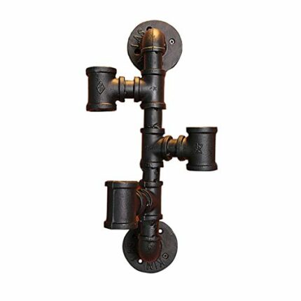 EYLINK Wine Racks,Loft Wall Hanging Iron Wine Racks Retro Industrial Water Pipes Bar Decorate Wine Bottle Shelves Bar Red Wine Shelf