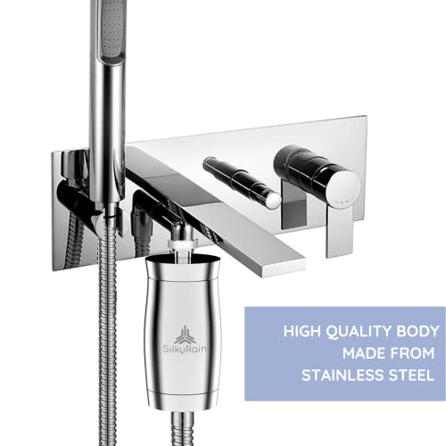 Silky Rain Shower Filter Hard Water UK. Makes Water Softer, Purifies Water, Removes Chlorine & Fluoride. Hard Water Shower Filter Can Help to Imp