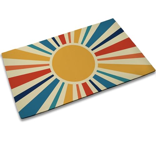 TUBAMQ Black Green Marble Door Mat,Welcome Doormat 17 x 30 Inch Decorative Home Floor Mat, Non Slip Rubber Back and Strong Water Absorption for O