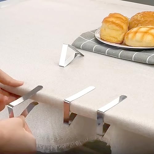 Outdoor Tablecloth Clips, Stainless Steel Tablecloth Clips for Outdoor and Indoor Tables, for Thick and Thin Tables, Tablecloth Clips for Parties