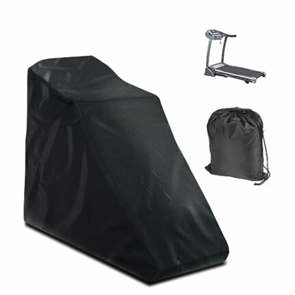 Kcgani Large Non-Folding Treadmill Cover, Dustproof Waterproof Running Machine Protective Cover with Drawstring, Water-Resistant Fitness Equipmen
