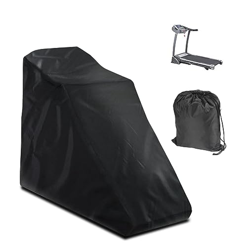 Kcgani Large Non-Folding Treadmill Cover, Dustproof Waterproof Running Machine Protective Cover with Drawstring, Water-Resistant Fitness Equipmen