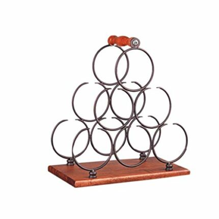 ZYZMH Countertop Wine Rack 6 Bottle Wine Storage Holder Stand Metal Tabletop Wine Organizer Rack Home Decor Bar Wine Cellar Wine rack