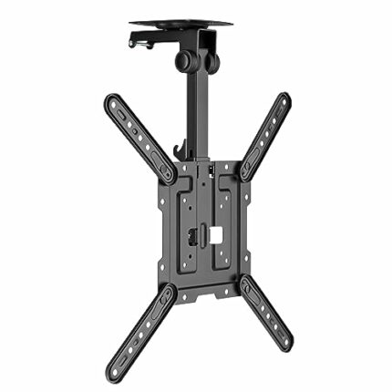 ProperAV Retractable Fold Up Ceiling Mounted TV Bracket 23" 24" 28" 32" 37" 40" 42" 43" 46" 50" 55"VESA Max 400x400