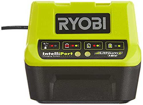 Ryobi RC18120 18V ONE+ Compact Charger, Hyper Green, 2.0Ah