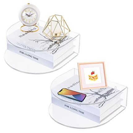 HMYHUM Acrylic Floating Nightstand 6mm (2-Pack)