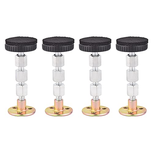 Headboard Stoppers Set of 4 Metal Bed Frame Anti-Shake Tool, Headboard Wall Mounting Brackets, Adjustable Threaded Bed Frame Anti-Shake Tool for