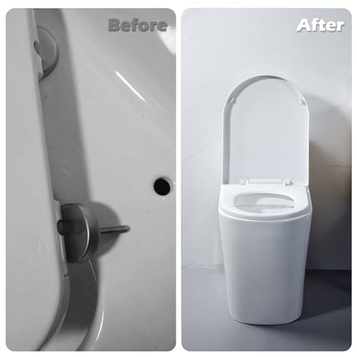 Quick Release Toilet Seat Fixings, YTOOK 6Pcs Universal Toilet Seat Hinges for WC Toilet Blind Holes