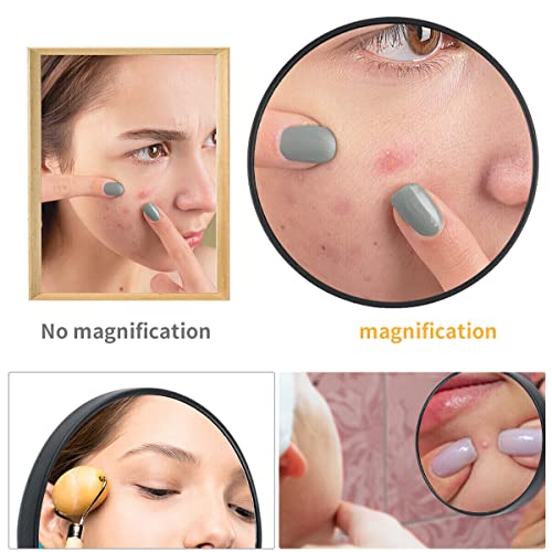 SAMTEK Magnifying Mirror with Tweezer, 20X Magnification Mirror with Suction Cup Makeup Mirror Round Magnifying Makeup Vanity Mirror Use for Make