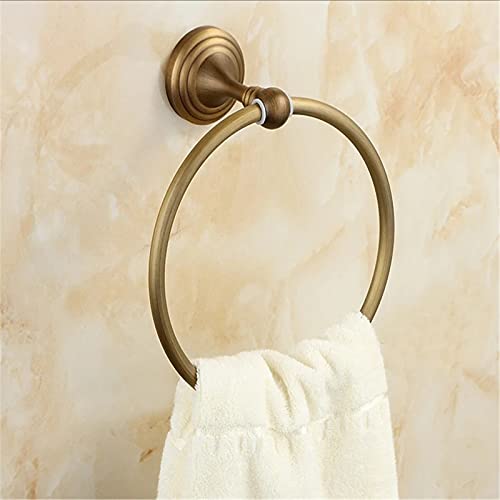 FOUNCY Vintage Towel Ring Towel Ring Solid Brass Copper Antique Bronze Bathroom Accessories Products Towel Rack Towel Bar Bathroom Accessories