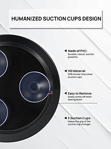 OMIRO Bathroom Mirror, 15cm 20X Magnifying Makeup Mirror (Black,Round)