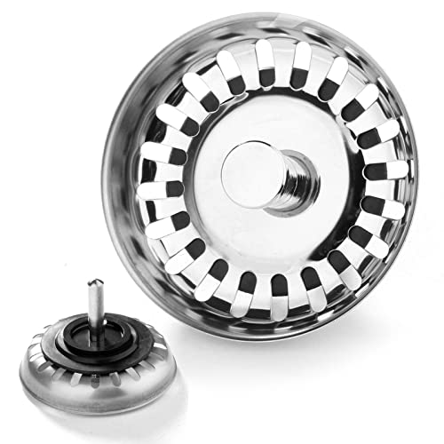 Kitchen Sink Strainer Plug Stainless Steel Thicken for Kitchen Sink, Hole Diameter 78mm