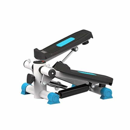 LLRYN Mini Adjustable Step Air Climbing Step Fitness Exercise Machine with Resistance Band and LCD Display (Color : White-style)