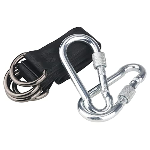Demarsen Tree Swing Hanging Strap(Set of 2) Swing Straps Hanging Kit with Two Sturdy Zinc Alloy Carabiners Hammock Tree Straps for Swings and Ham